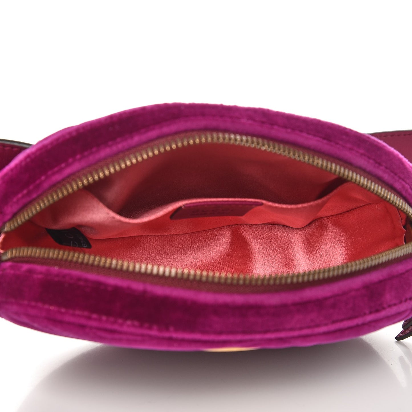 Velvet Matelasse GG Marmont Belt Bag 85 34 Fuchsia Violet Cyclamen
