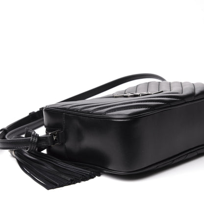 Saint Laurent Calfskin Matelasse Monogram Lou Camera Bag Black 7 of 9