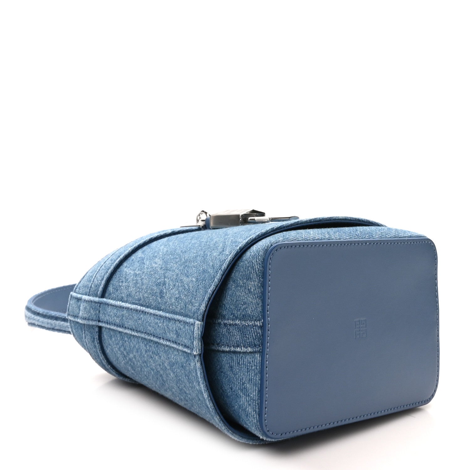 Givenchy Denim Shark Lock Bucket Bag Medium Blue 4 of 9