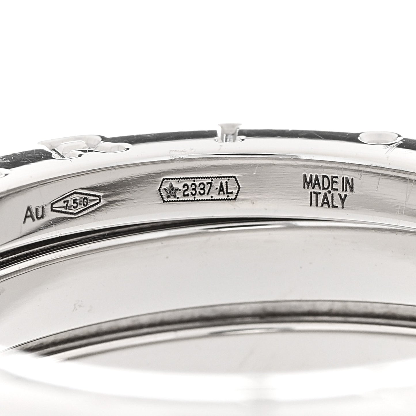 18K White Gold B.Zero1 Two-Band Ring 54 6.75