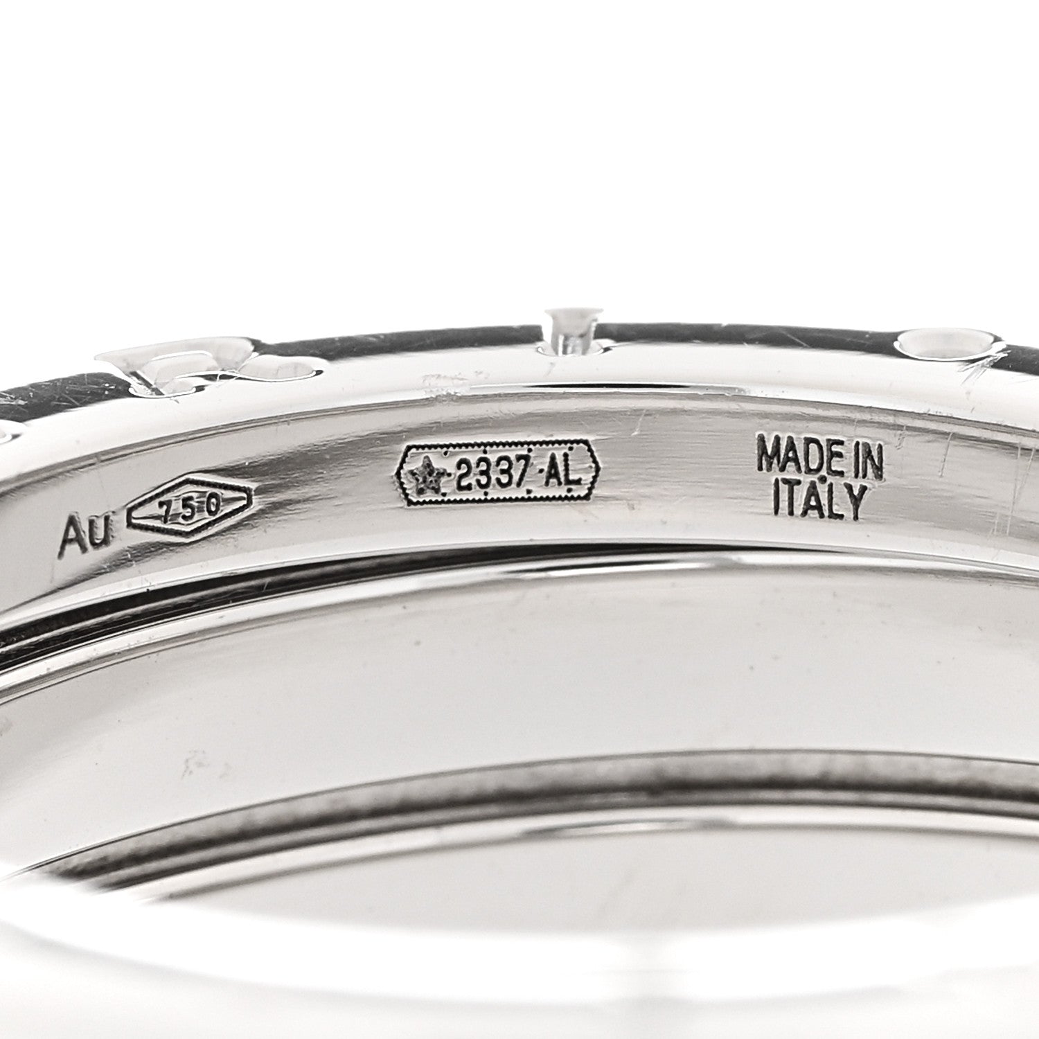 Bulgari 18K White Gold B.Zero1 Two-Band Ring 54 6.75 5 of 8