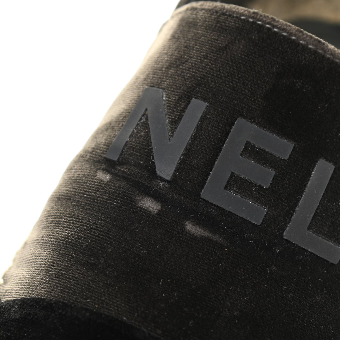 Velvet Logo Espadrilles 37 Grey Black