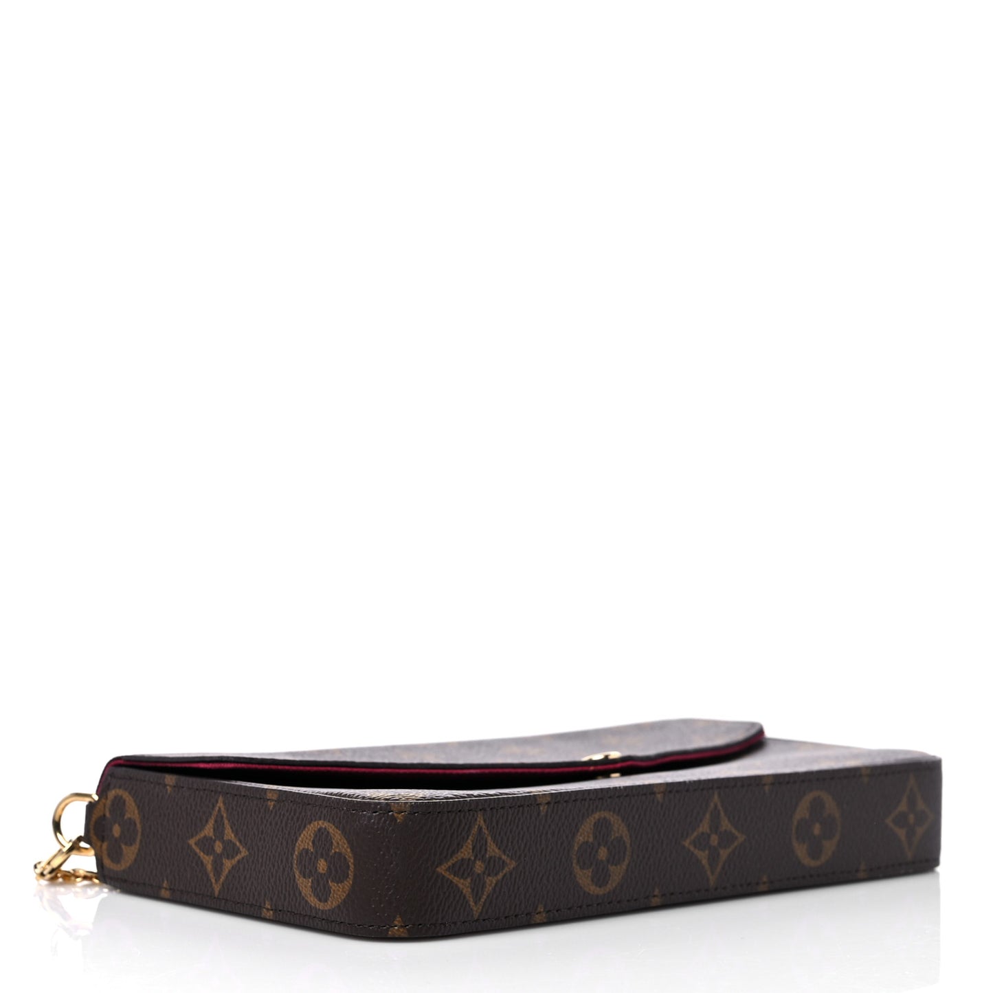 Monogram Pochette Felicie Chain Wallet Fuchsia