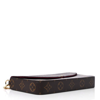Louis Vuitton Monogram Pochette Felicie Chain Wallet Fuchsia 5 of 12