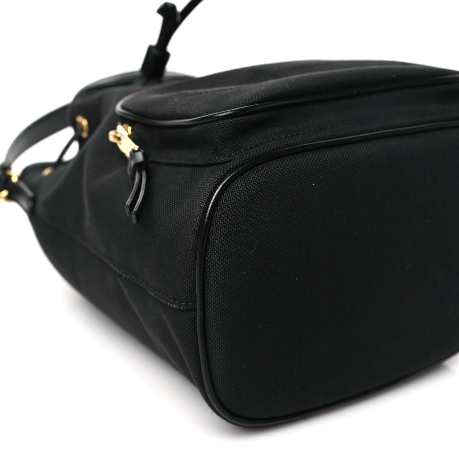 Prada Jacquard Logo Mini Bucket Crossbody Bag Black 9 of 10