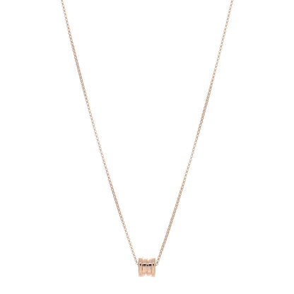 Bulgari 18K Rose Gold Mini B.Zero1 Pendant Necklace 1 of 4