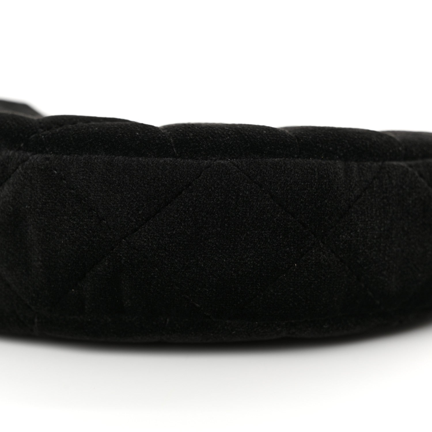 Chanel Velvet Crystal Quilted Chain Hobo Black 11 of 12