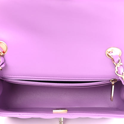 Chanel Lambskin Quilted Mini Rectangular Flap Purple 5 of 10