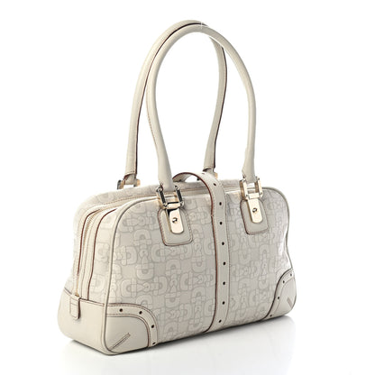 Gucci Canvas Horsebit Glam Boston Tote Bag Off White 2 of 4