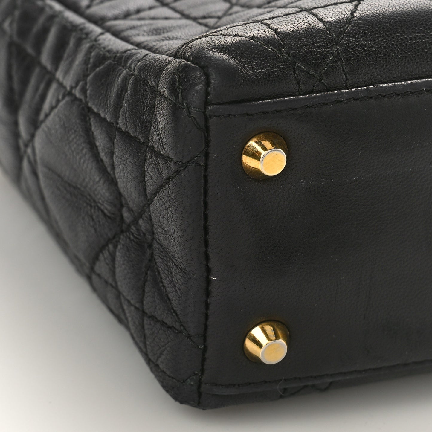 Lambskin Cannage Mini Lady Dior Black