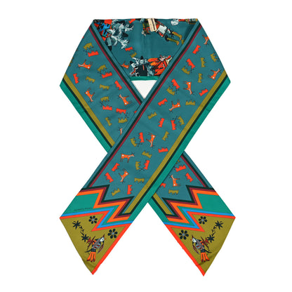 Hermes Silk Kachinas Maxi Twilly 1 of 3