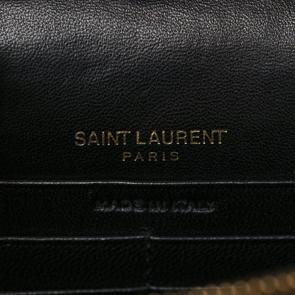 Saint Laurent Velvet Crystal Embellished Monogram Kate Chain Wallet Black 6 of 6
