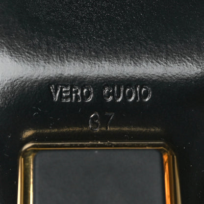 Fendi X VERSACE Silk Calfskin Fendace Fendi First 95mm Slingback Sandals 37 Tobacco Black Gold 6 of 8