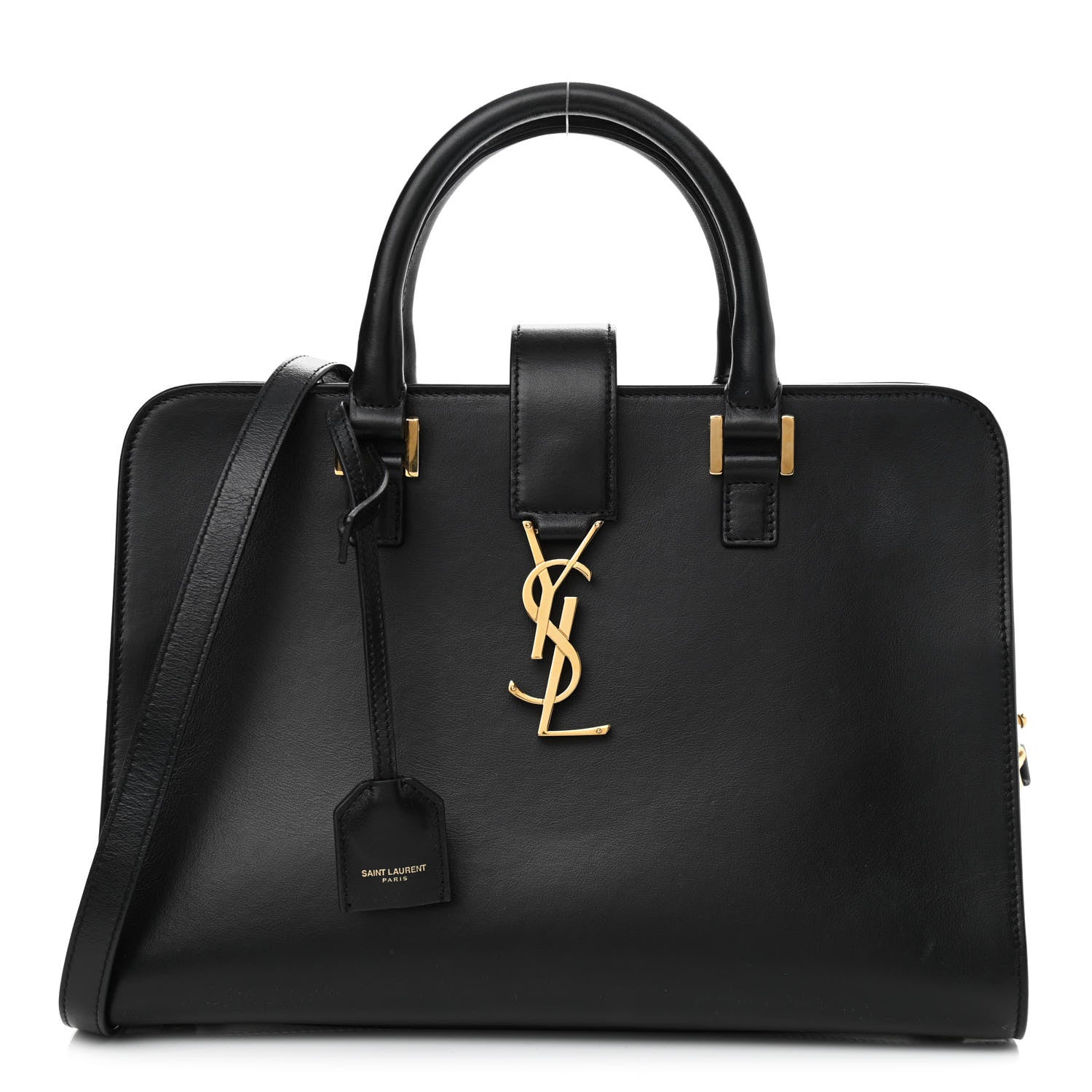 Saint Laurent Smooth Calfskin Small Monogram Cabas Black 1 of 11