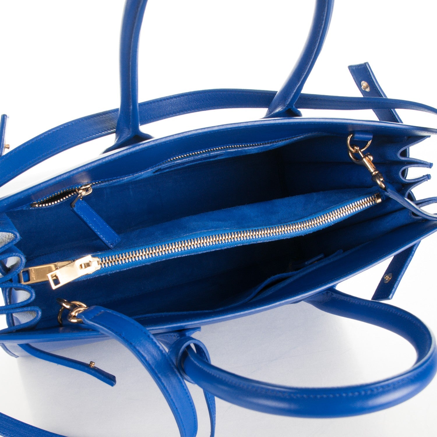 Saint Laurent Calfskin Small Sac De Jour Blue Majorelle 5 of 7