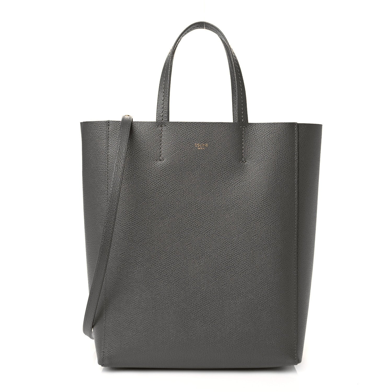 Celine Grained Calfskin Small Vertical Cabas Grey 1 of 10
