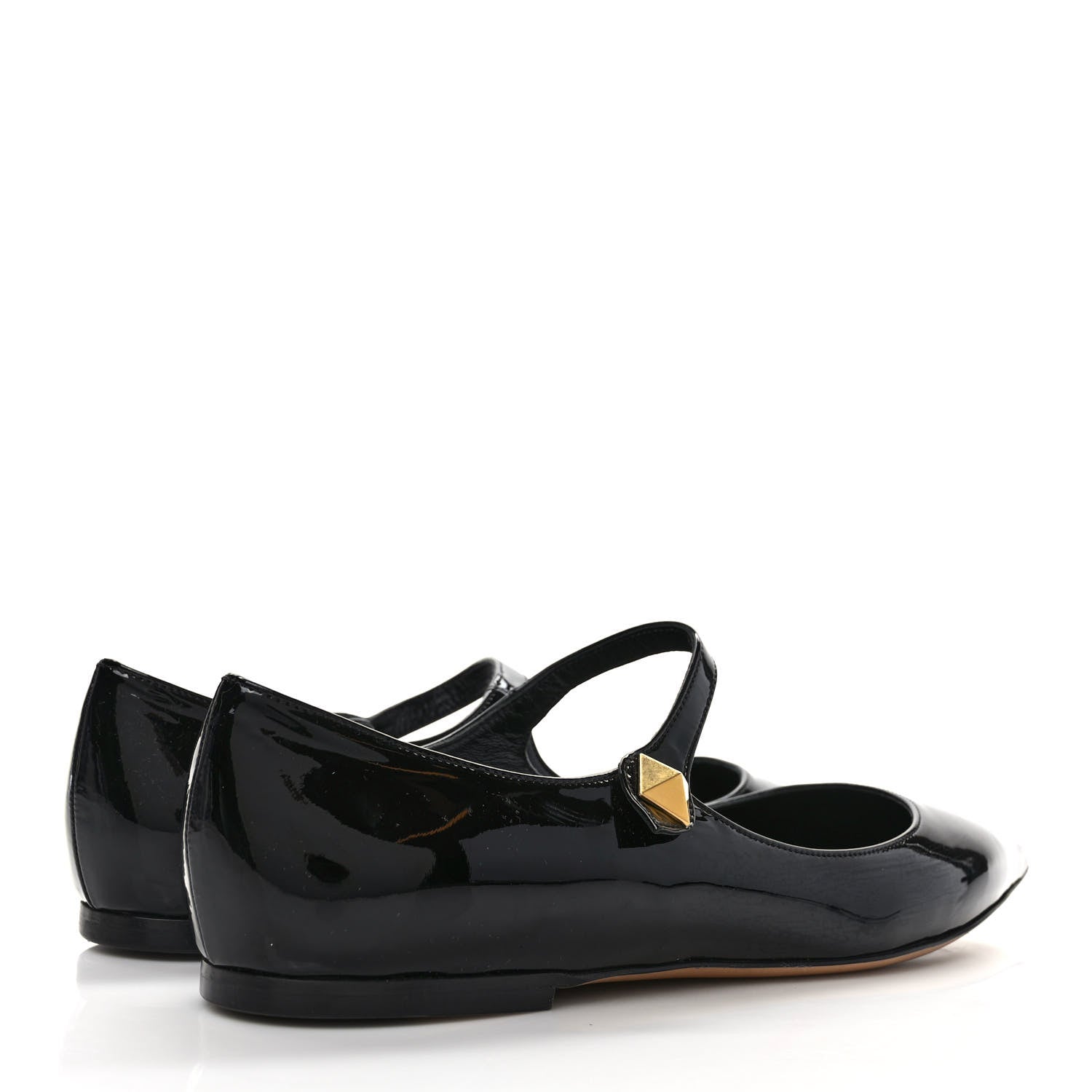 Valentino Garavani Patent Tiptoe Ballerina Flats 40.5 Black 4 of 9