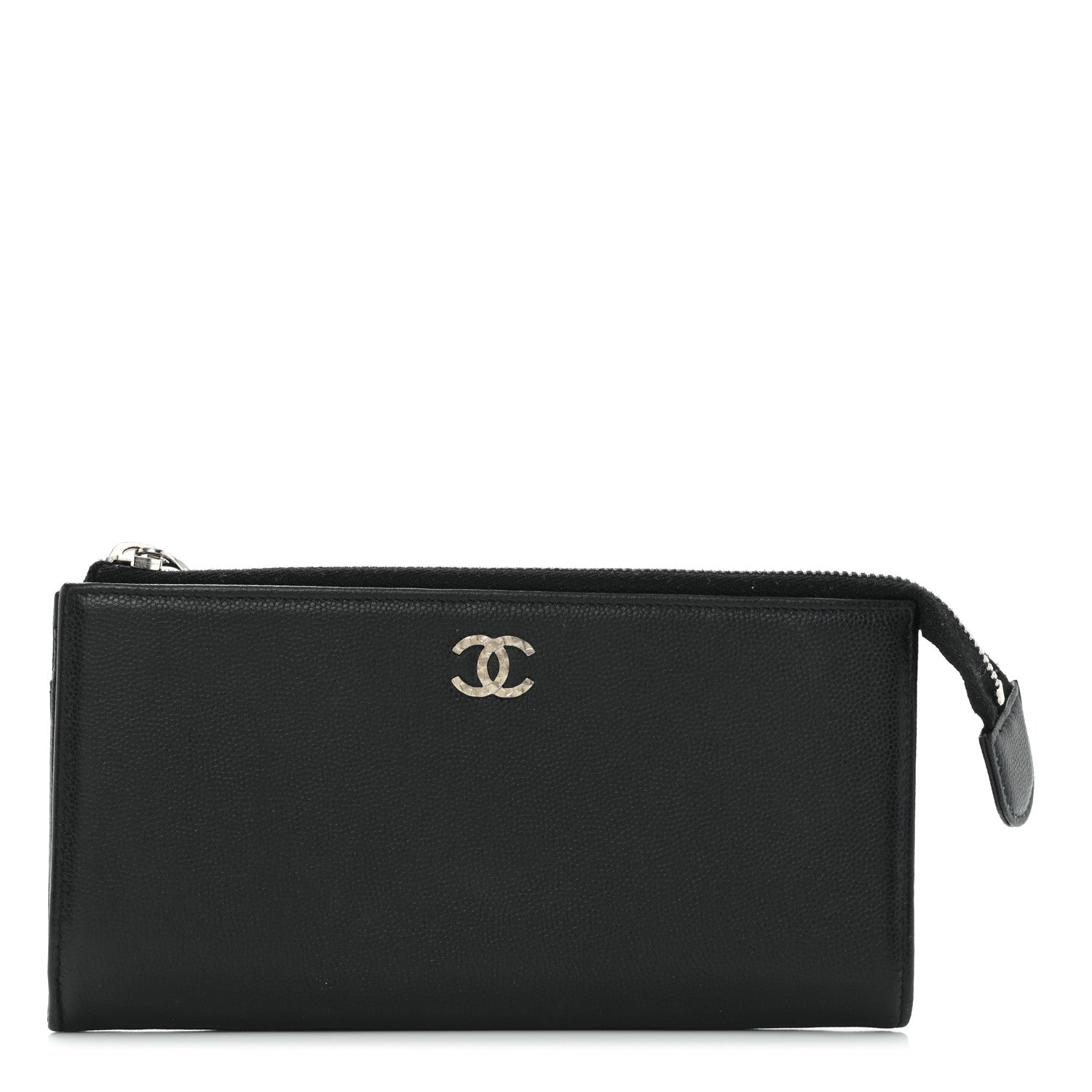 Chanel Caviar Sevruga CC Zip Wallet Black 1 of 12