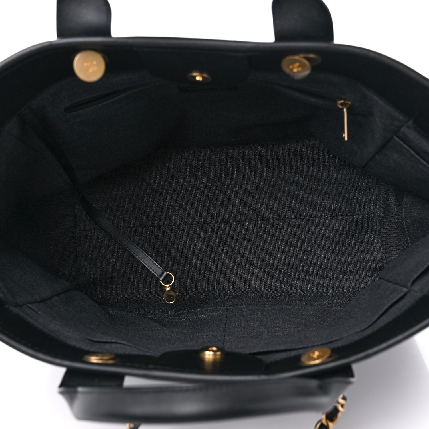 Chanel Calfskin Medium Deauville Tote Black 5 of 14