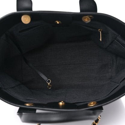 Chanel Calfskin Medium Deauville Tote Black 5 of 14