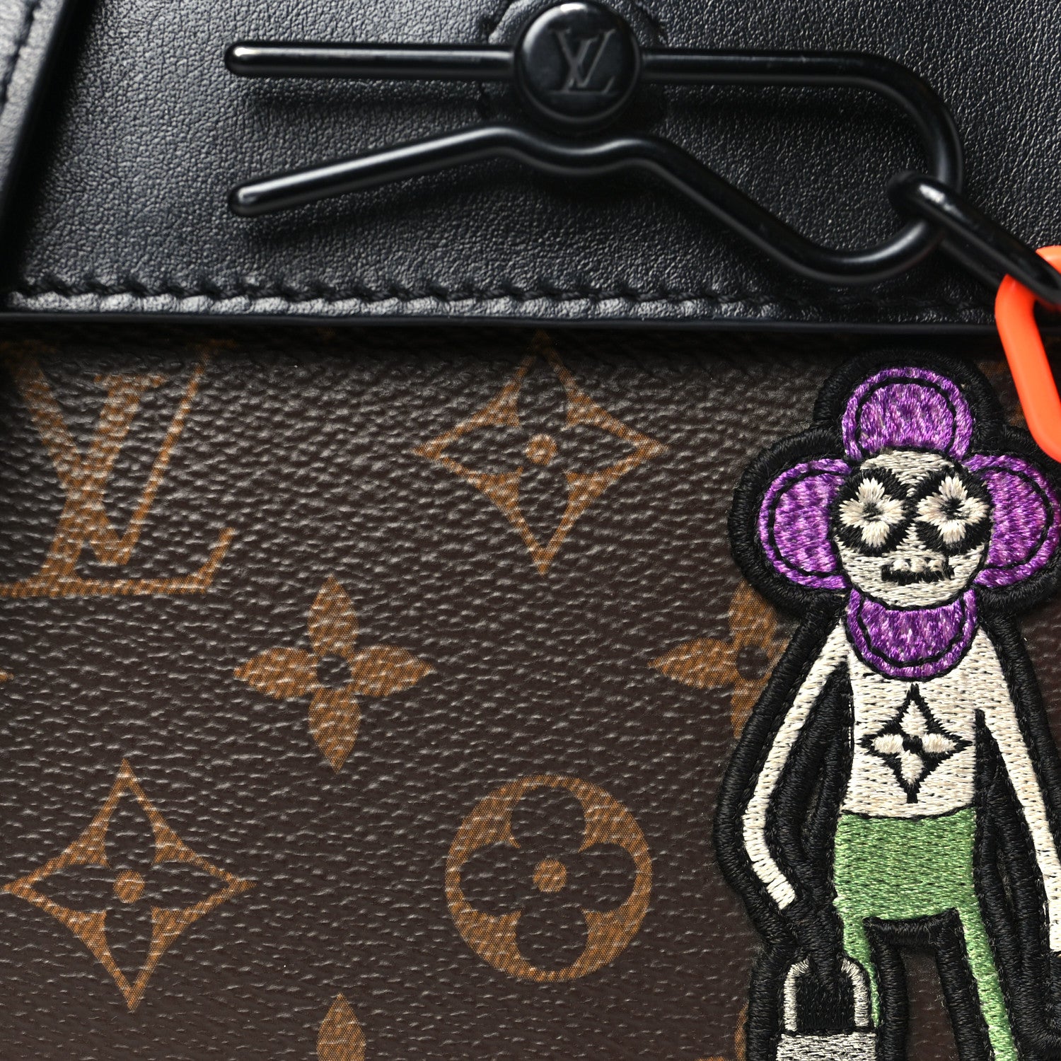Louis Vuitton Monogram Embroidered Cartoon LV Friends Steamer XS Black 7 of 9