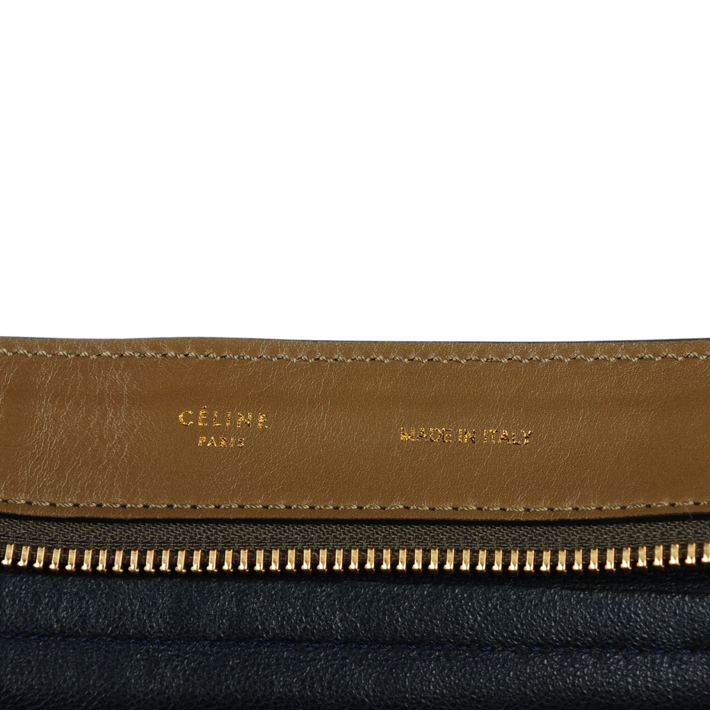 Nubuck Crocodile Embossed Large Trapeze Olive