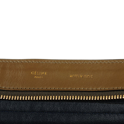 Celine Nubuck Crocodile Embossed Large Trapeze Olive 5 of 8