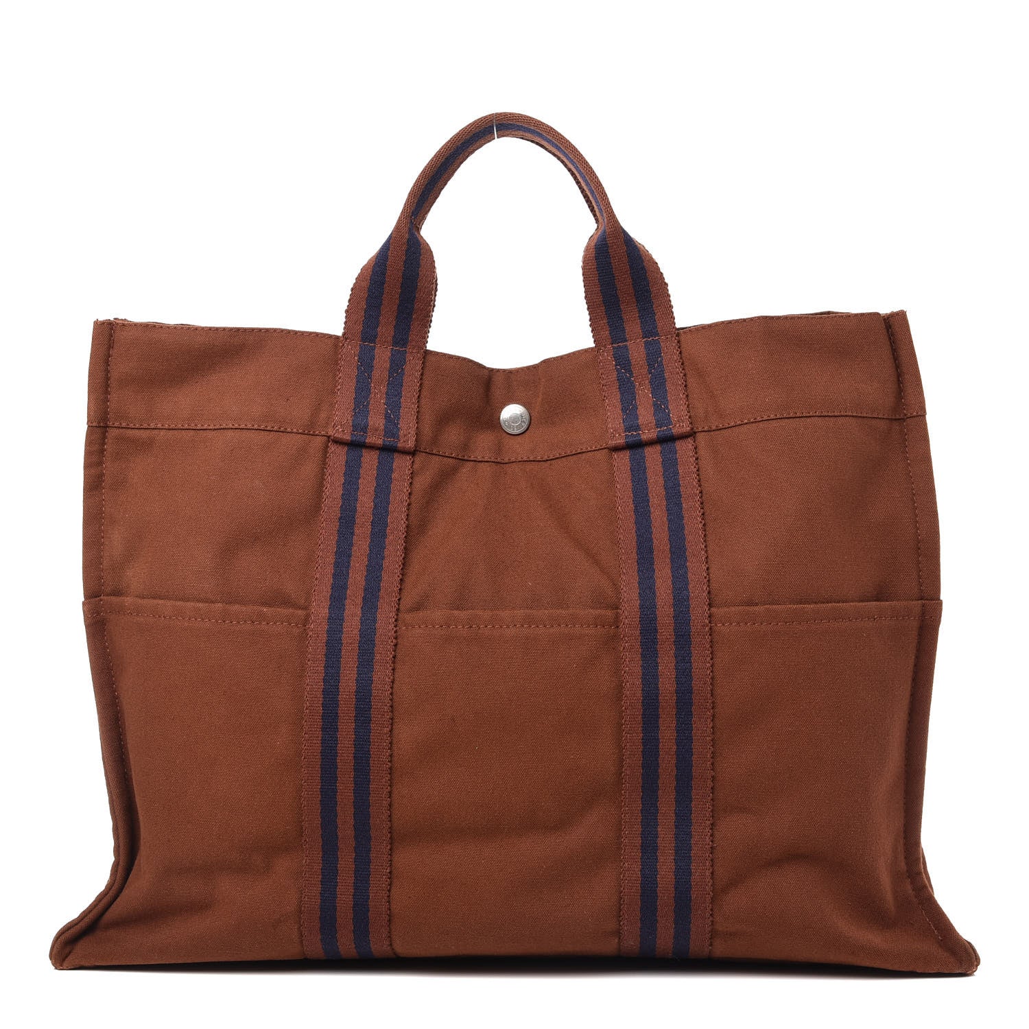 Hermes Canvas Fourre Tout MM Brown 1 of 9