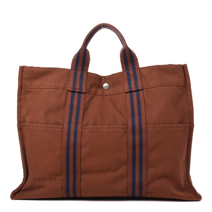 Hermes Canvas Fourre Tout MM Brown 1 of 9
