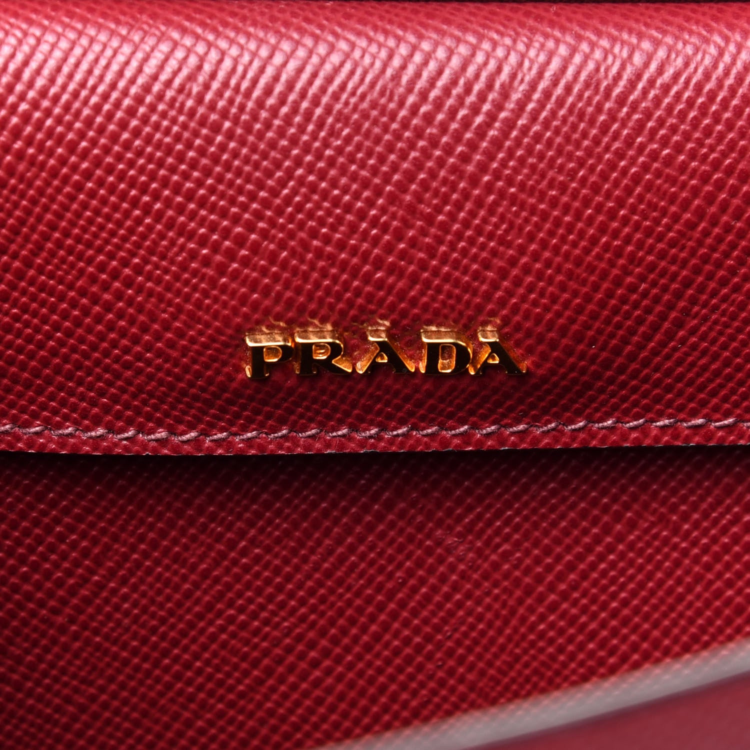 Prada Saffiano Cuir Large Double Bag Fuoco 5 of 12
