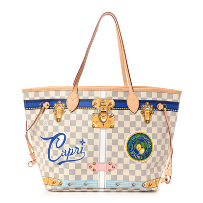 Louis Vuitton Damier Azur Summer Trunks Capri Neverfull MM 1 of 11