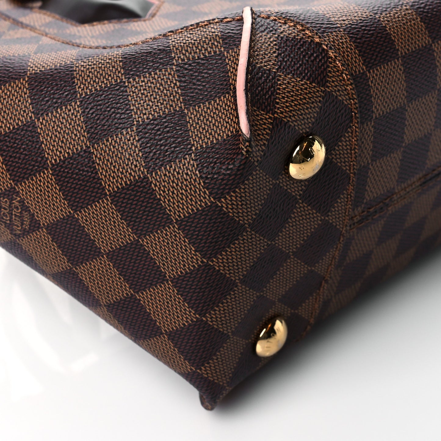 Damier Ebene Caissa Tote PM Rose Ballerine