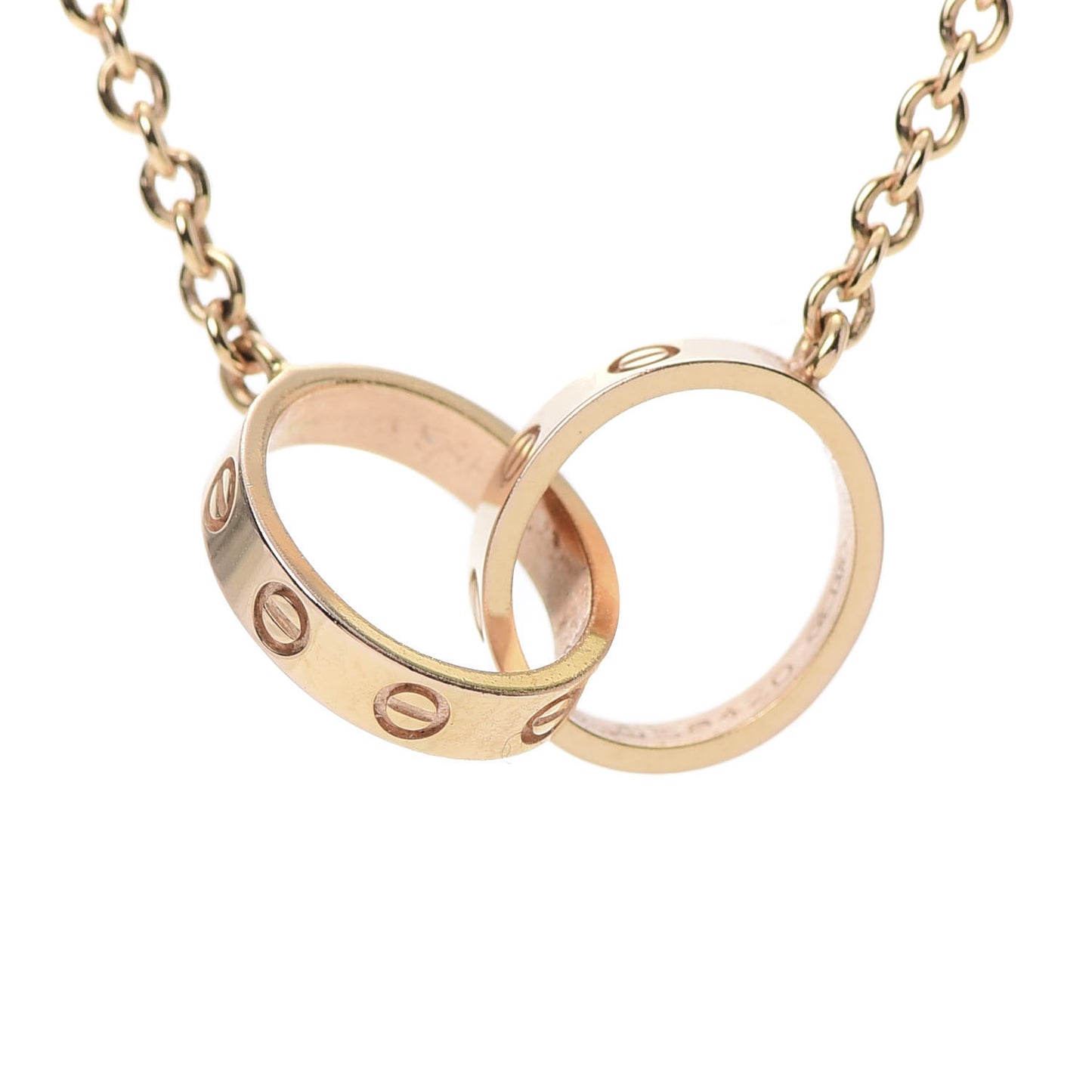 18K Pink Gold Interlocking LOVE Necklace