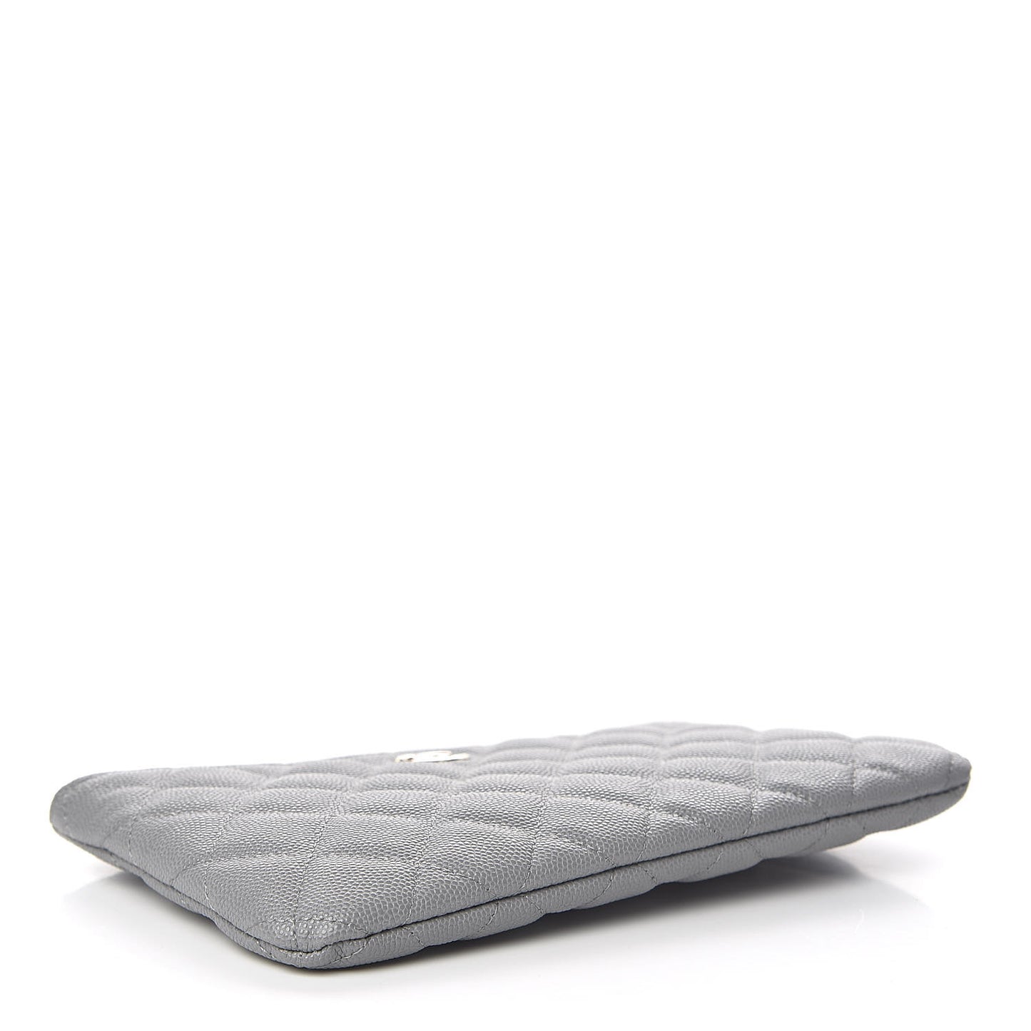 Caviar Quilted Cosmetic Case Grey