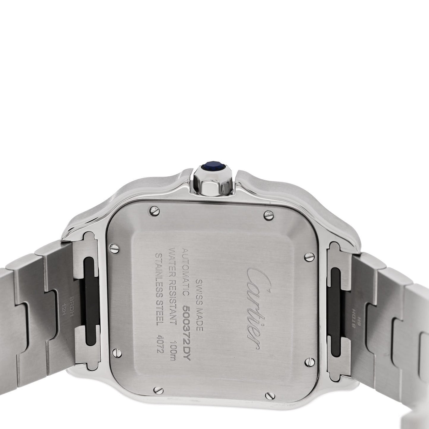 Stainless Steel 39.8mm Santos De Cartier Automatic Watch Green