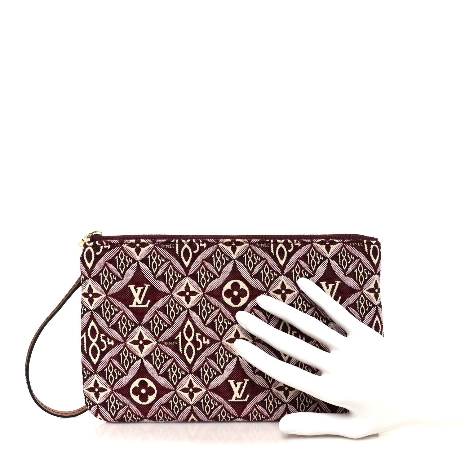 Louis Vuitton Jacquard Since 1854 Neverfull MM GM Pochette Bordeaux 2 of 8