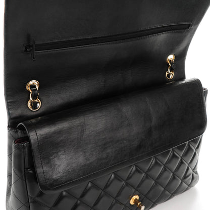 Chanel Lambskin Quilted Maxi Double Flap Black 10 of 11