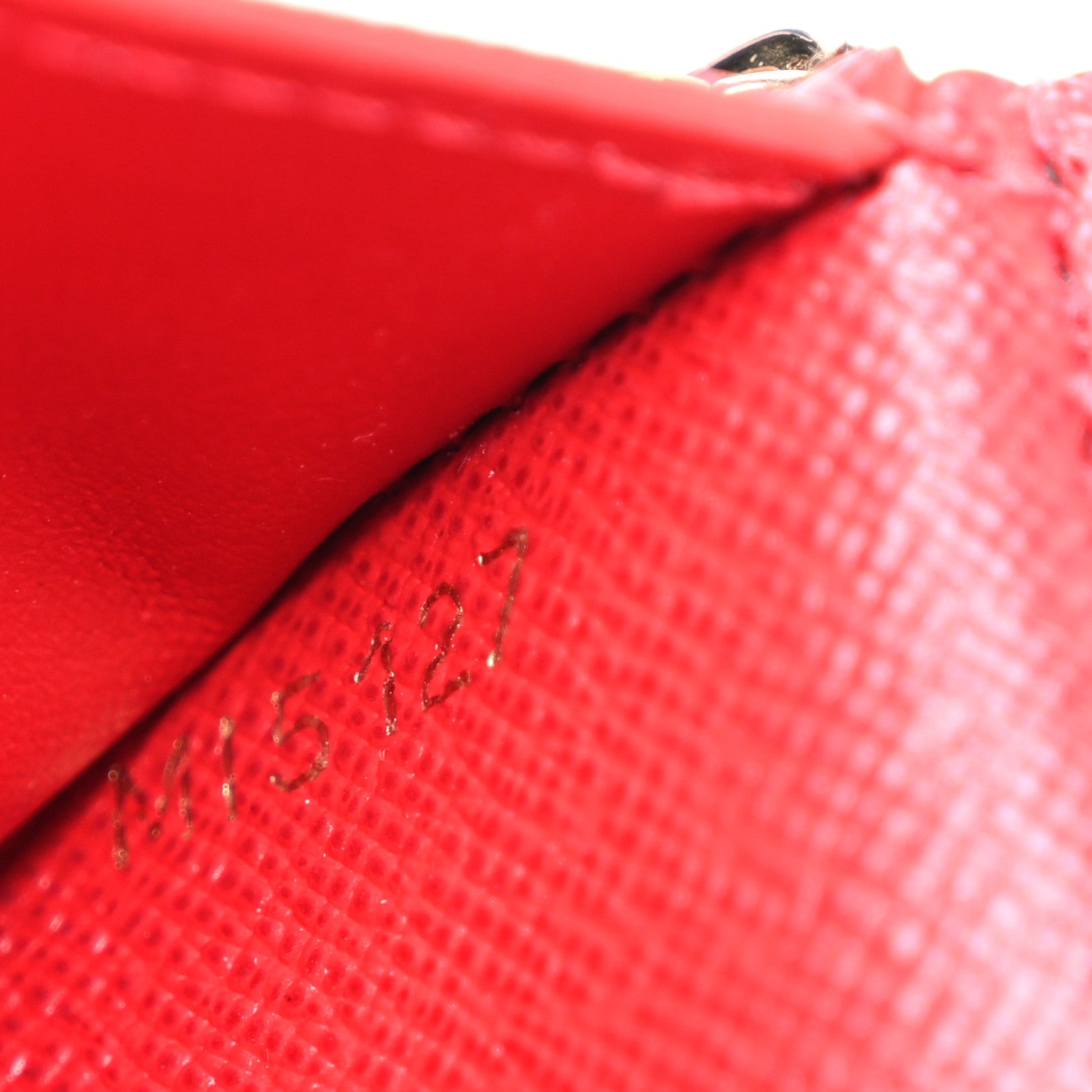 Louis Vuitton Damier Ebene Victorine Wallet Red 7 of 7