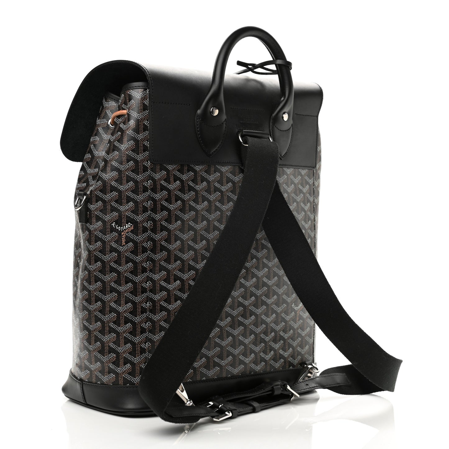 Goyardine Calfskin Alpin MM Backpack Black