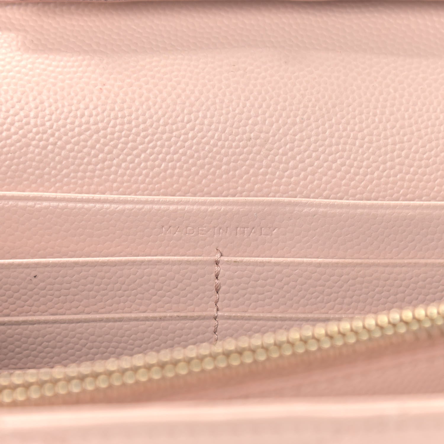 Saint Laurent Grain De Poudre Matelasse Chevron Monogram Chain Wallet Pale Pink 7 of 16