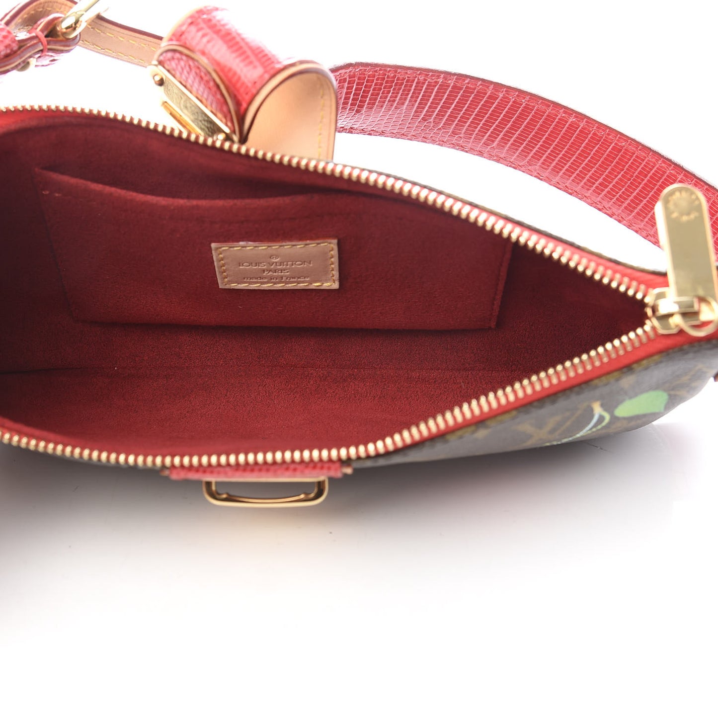 Lizard Monogram Cerises Pochette