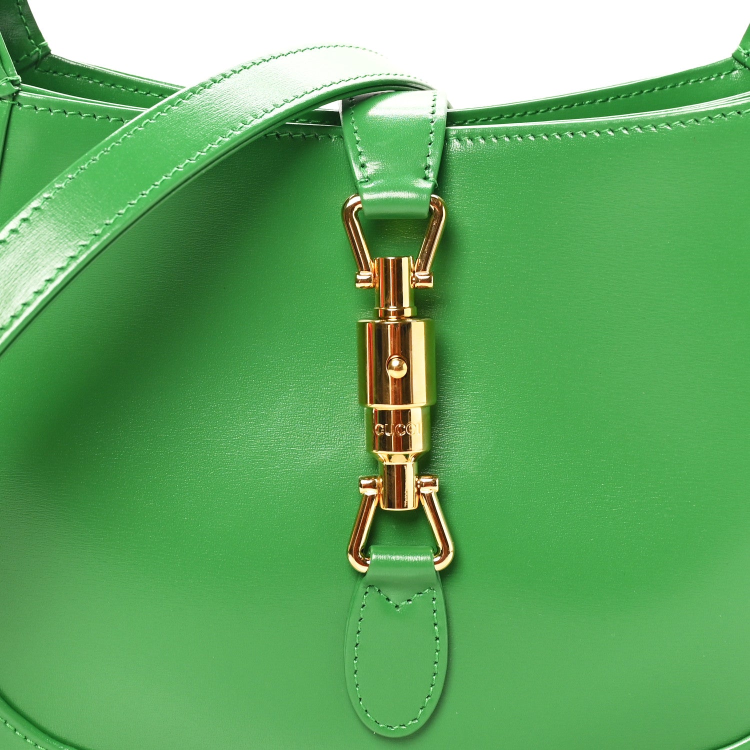 Gucci Boarded Dyana Lux Calfskin Small Jackie 1961 Hobo Spring Green 6 of 8
