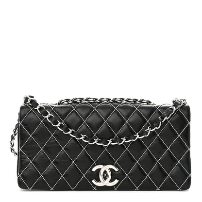 Chanel Lambskin Studded Medium Metal Beauty Flap Black 1 of 11