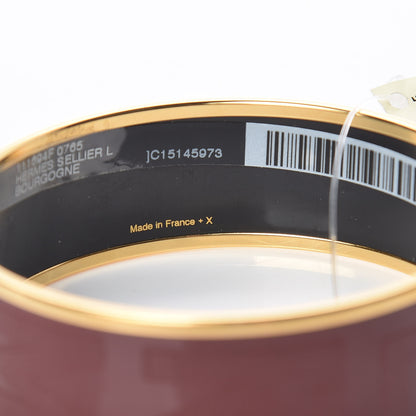 Hermes Enamel Wide Printed Sellier Bracelet 65 Bourgogne 5 of 5