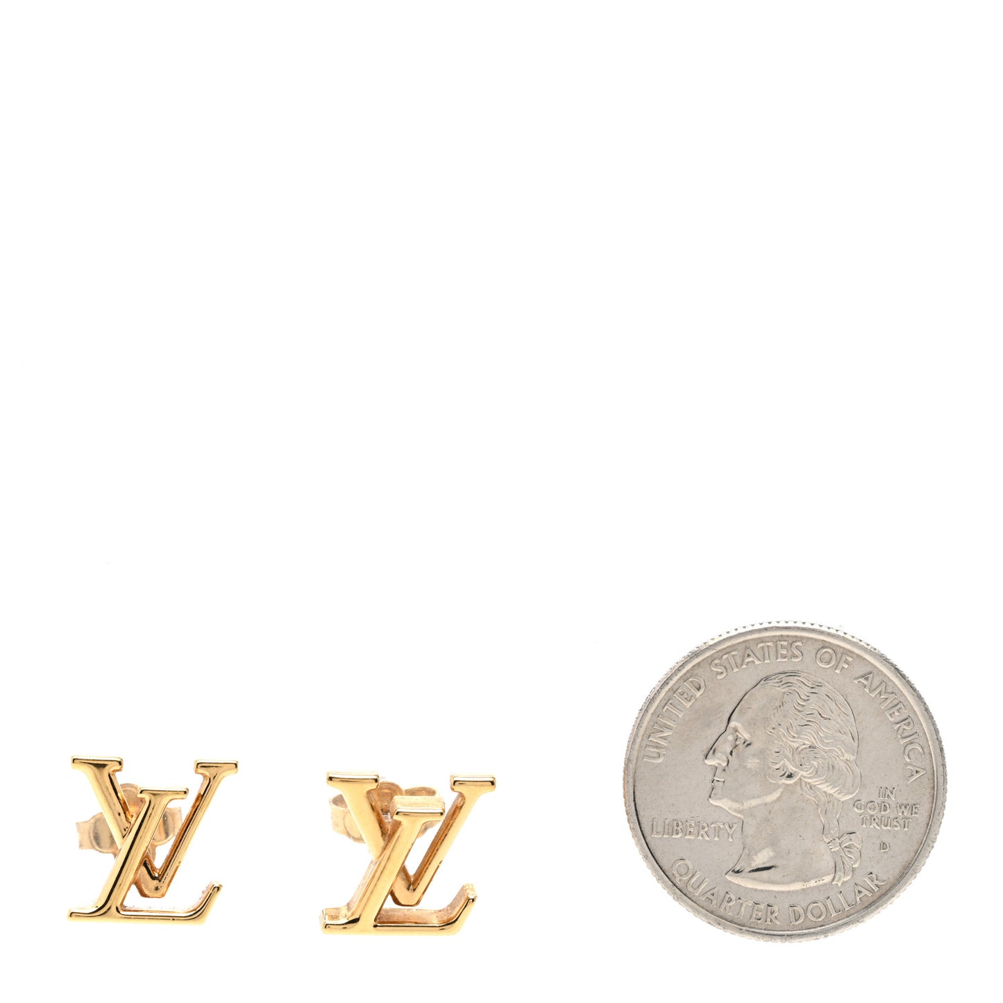 Metal LV Iconic Earrings Gold