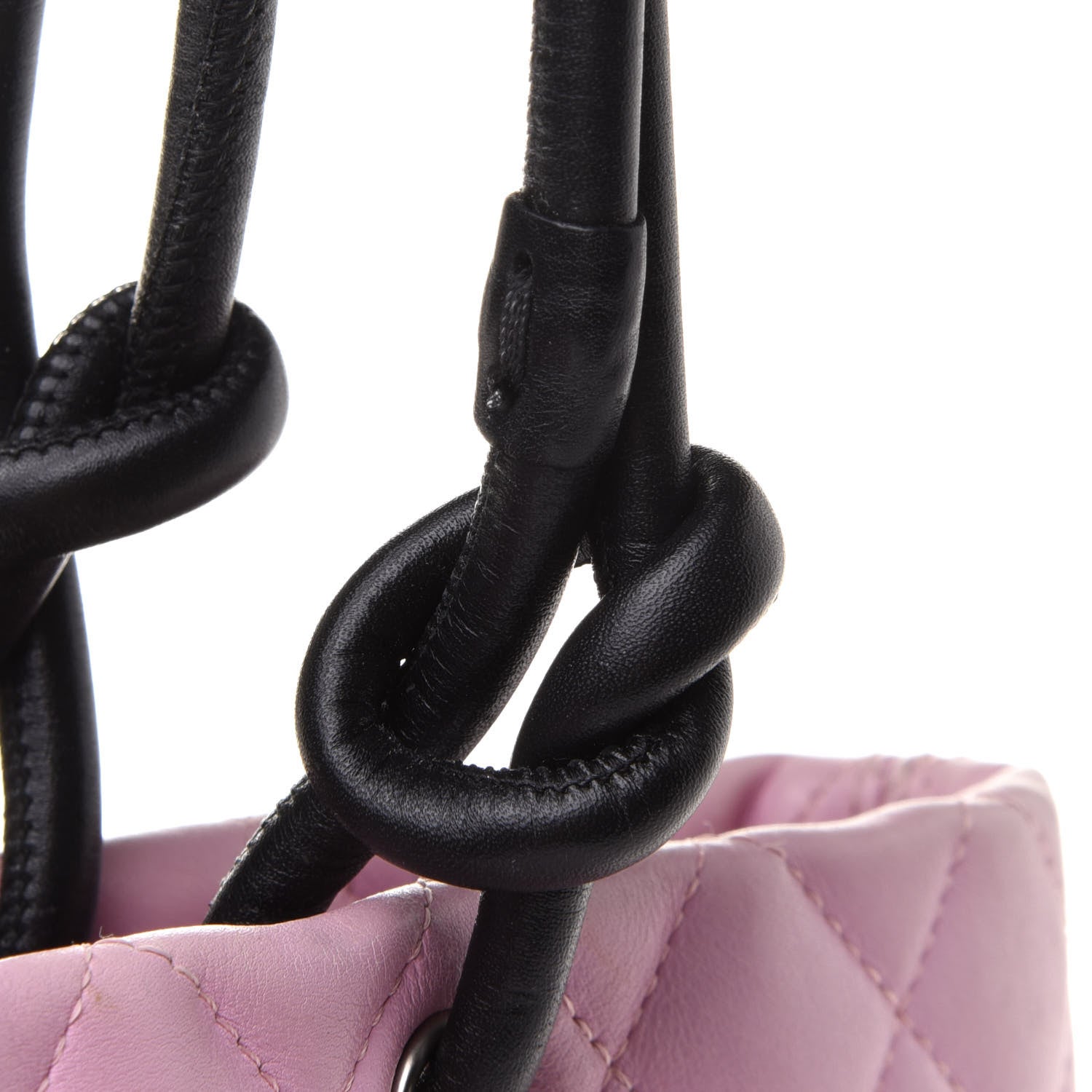 Chanel Calfskin Quilted Medium Cambon Tote Pink Black 12 of 17