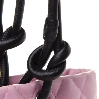 Chanel Calfskin Quilted Medium Cambon Tote Pink Black 12 of 17