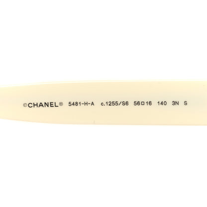 Chanel Acetate Pearl Cat Eye CC Sunglasses 5481-H-A White 5 of 7