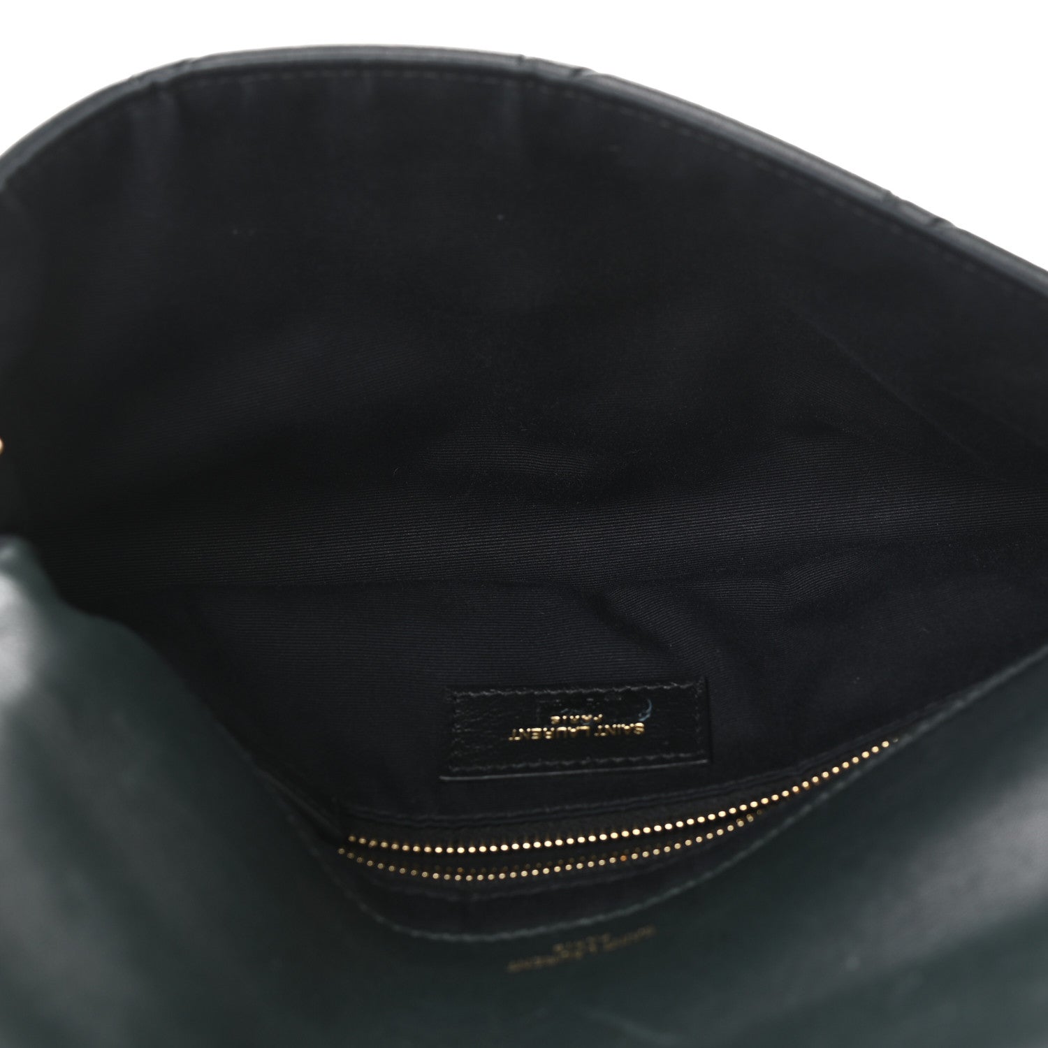 Saint Laurent Lambskin Patchwork Monogram Medium Jamie Baguette Dark Green 5 of 8
