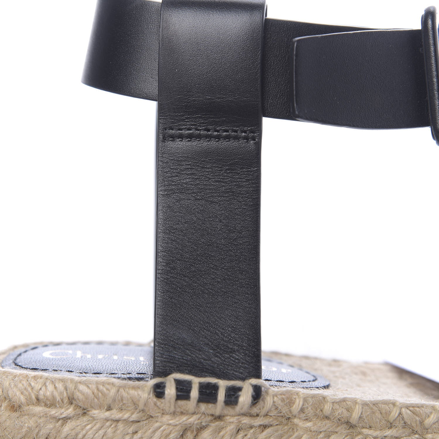 Christian Dior Calfskin D-Dior Espadrille Platform Sandals 37 Black 11 of 11